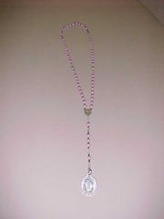 Mexican Rosary, Pink Beads
