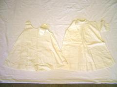 Infant's 2-piece Outfit, Long Sleeve White Dress, Plain Slip