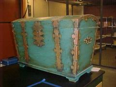 Trunk, Wooden, Painted