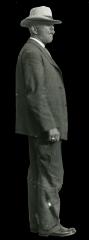 PNG, Man with hat looking right