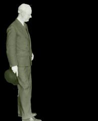 PNG, Man in suit looking right