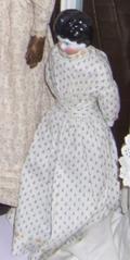 China Head Doll In Cotton Print Dress