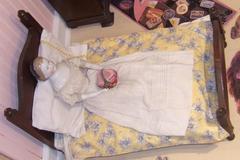 Doll Bed With 'mattress,' Comforter, Quilt, 2 Pillows And 2 Sheets  (8 Pcs.)