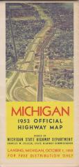 Michigan 1952 Official Highway Map