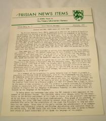 Reproduction Of Newsletter, Frisian News Items, Frisian Information Bureau Archival Collection #132