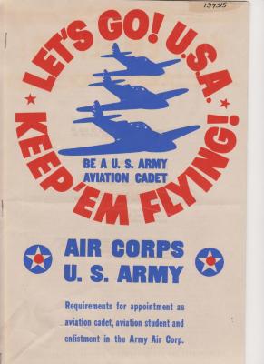 Booklet, U.S. Army Air Corp. Enlistment