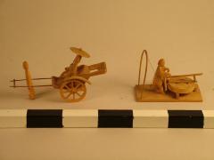 Figurines (2), Grinding Rice And Jinrikisha