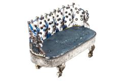Miniature, Cartouche-Shaped Sofa