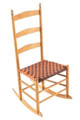 Miniature, Shaker-Style Slat-Back Rocker Chair
