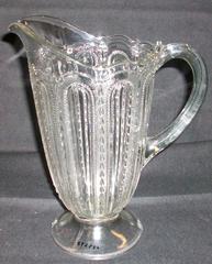 Pitcher, Clear, Beaded Dewdrop Pattern