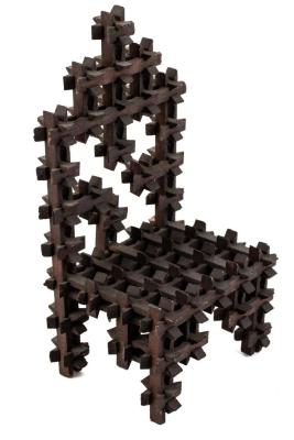 Miniature, Crown Thorn Tramp Art Chair