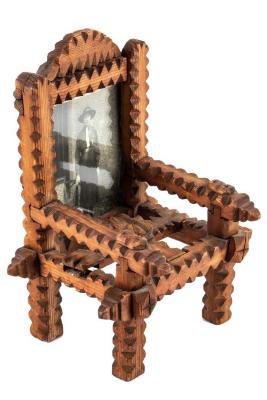 Miniature, Tramp Art Chair
