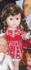 'ginny' Doll In Red And White Dress