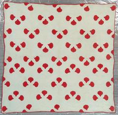 Appliqued Quilt, Cock's Comb Pattern