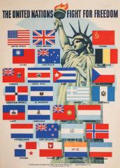 Poster, Oversized, The United Nations Fight For Freedom, World War Ii