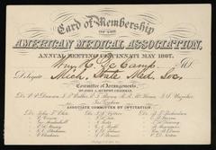 Card Of Membership, American Medical Association
