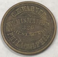 Token, C.K. Warner, Numismatist 