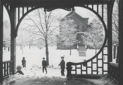 Photograph, Winter Scene with Horner Children 