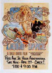 1970s "Liquid Space" Surf Movie Poster