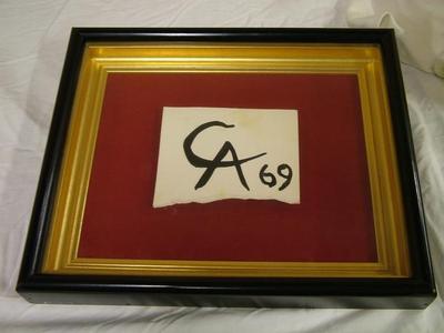 Autograph, Initials Of Alexander Calder