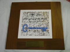 Plaque, 'from The Office Of The Mayor, Grand Rapids, Michigan'