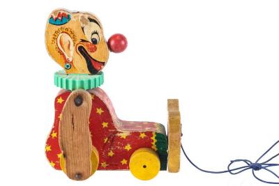 Squeaky the Clown Pull Toy