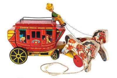 Gold Star Stagecoach Pull Toy