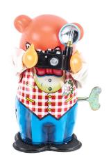 Bear with Flash Camera Wind-Up Toy