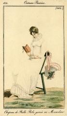 Card, Trade, Picture Of A Woman Seated, Reading A Book