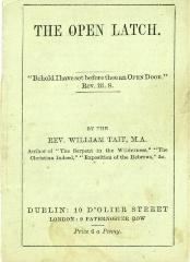 Pamphlet, Religious , 'The Open Latch'