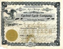 Stock Certificate, Cycloid Cycle Company