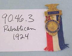 Republican National Convention Pin, Cleveland, Ohio, 1924