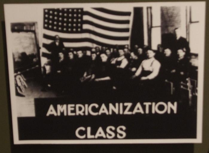 Glass Plate Negative, Americanization Class at American Seating Company