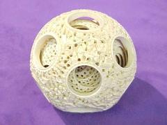 Pierced Ivory Puzzle Ball