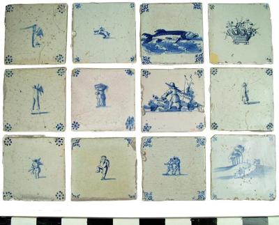 Delft Tiles (102 Total - some in pieces)