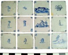 Delft Tiles (102 Total - some in pieces)