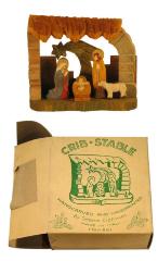 Wooden Creche And Original Box