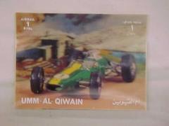 Formula One Race Car Three Dimensional Holographic Stamp,  Umm-al-qiwain