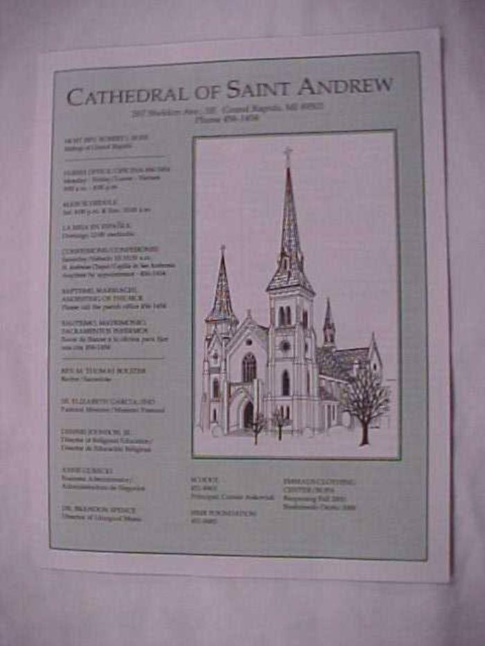 Newsletter, The Cathedral Of St. Andrew, Bilingual English And Spanish Edition