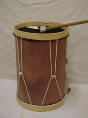Double-headed Cylindrical Drum & Drumstick