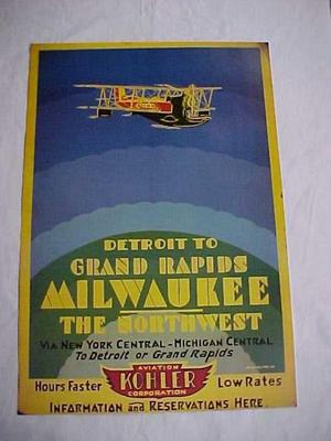 Kohler Airlines Reproduction Poster