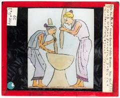 Lantern Slide, Pounding Grain
