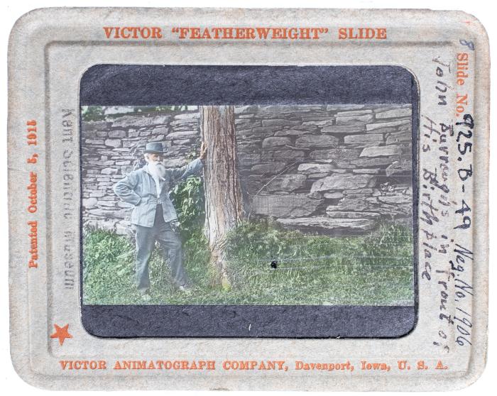 Lantern Slide, John Burroughs at Birthplace