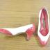 Pair Red And White Spectator Shoes