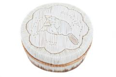 Round, Lidded Quill Box