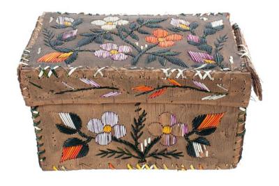 Box And Lid, Birchbark, Ottawa-ojibwa