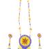 Beaded Rosette Necklace And Earrings