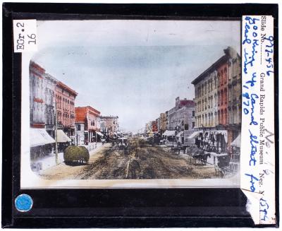 Lantern Slide, Looking Up Canal Street