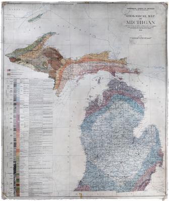 Map, Geological Map of Michigan