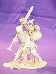 Ivory Figurine, Chinese Fisherman, With Base